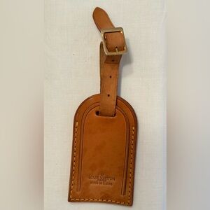 Louis Vuitton Vintage Vachetta Leather Luggage Tag – Made in France